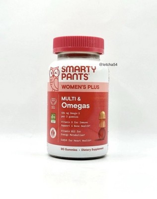 SmartyPants Women's Plus Multi & Omegas 90 Gummies - Nutrient Support/Bone Healt