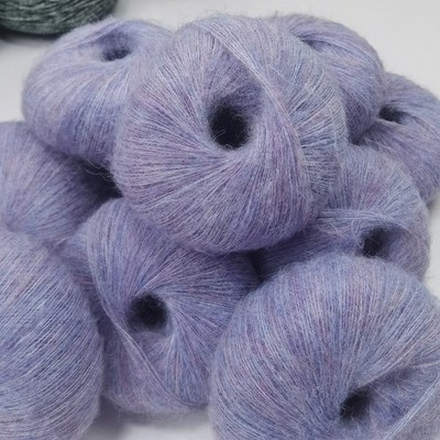 12 Balls of High-Count Alpaca Baby Mohair Yarn -Soft & Lightweight 300g (10.6oz)