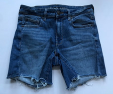 American Eagle Jeans Women  s Jean Denim Shorts Cotton Distressed Blue Size 6