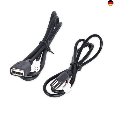 Hikity 2 Stück Auto USB Kabel Adapter Universal 4Pin & 6Pin Anschluss USB 