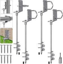 30 Heavy Duty Screw in Ground Anchors Kit 3 S...
