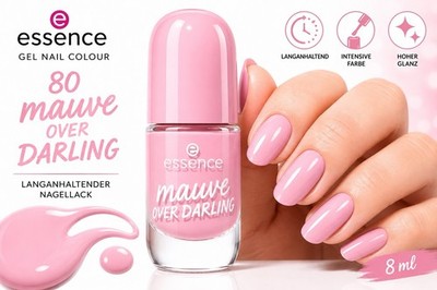 essence Gel Nail Colour Langanhaltend Nagellack 80 mauve OVER DARLING rosa 8 ml