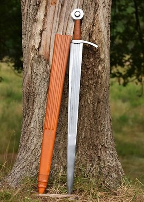 Roman Gladius Sword 36'' Steel Blade Medieval Short Sword w/ Leather Sheath