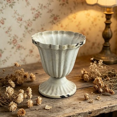 Eisen Blumenbehälter hohe Vase mit Retro Design für Home Office Garten