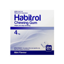 Habitrol Nicotine Gum 4mg Mint   204 Pieces 1 Bulk Box Stop Smoking Aid