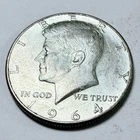 1964 Kennedy Half Dollar - 90% Silver • Circulated US Coin #6490