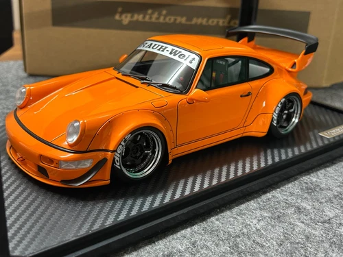 Ignition model 1/18 RWB 964 Orange Porsche Resin Cast Limited Edition IG3005 - Picture 1 of 9