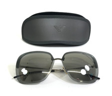 Emporio Armani Sunglasses EA2045 3015/6G Silver Frames with Mirrored Gray Lenses