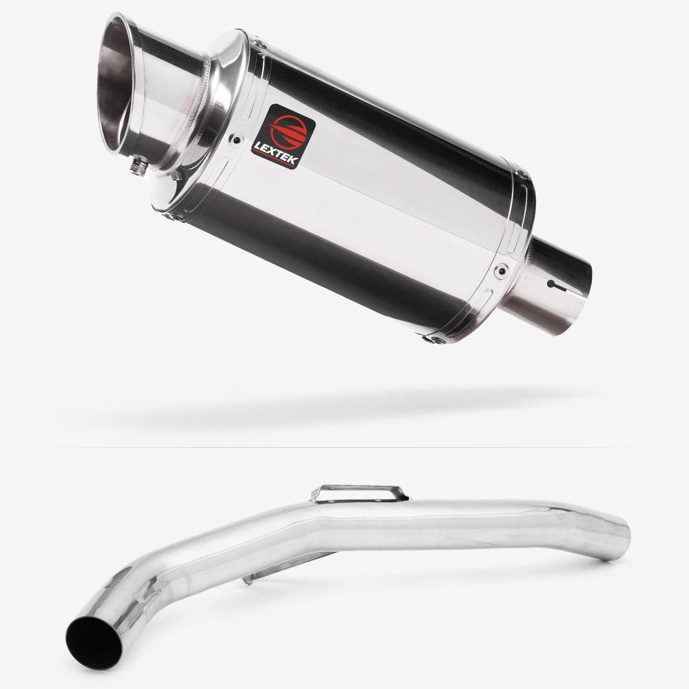 Lextek YP4 Stubby Exhaust 200mm with Link Pipe for Triumph Explorer 1200 (12-18)
