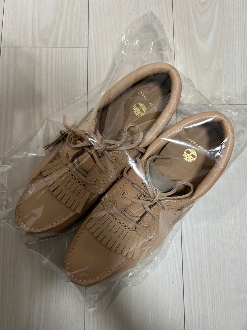 Hender Scheme x Timberland 3-eye Moccasin US8 Leather Beige