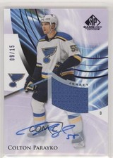 2020-21 Upper Deck SP Game Used Purple Jersey 9/15 Colton Parayko #16 Auto 0zu