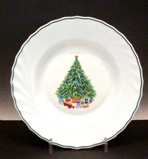 HOUSE OF SALEM NOEL PORCELLE RIM SOUP BOWL CHRISTMAS DINNERWARE