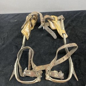 Melling Forge Tree Pole Climbing Spikes Set Used Vintage Good Shape Read Details