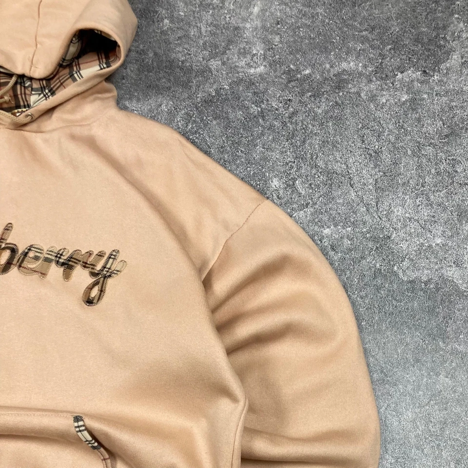 Sweat à capuche vintage Burberry Thomas Burberry Big Logo taille M - Photo 2/4