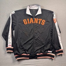 San Francisco Giants Jacket Mens XL Black Orange Baseball Stitches Embroidered