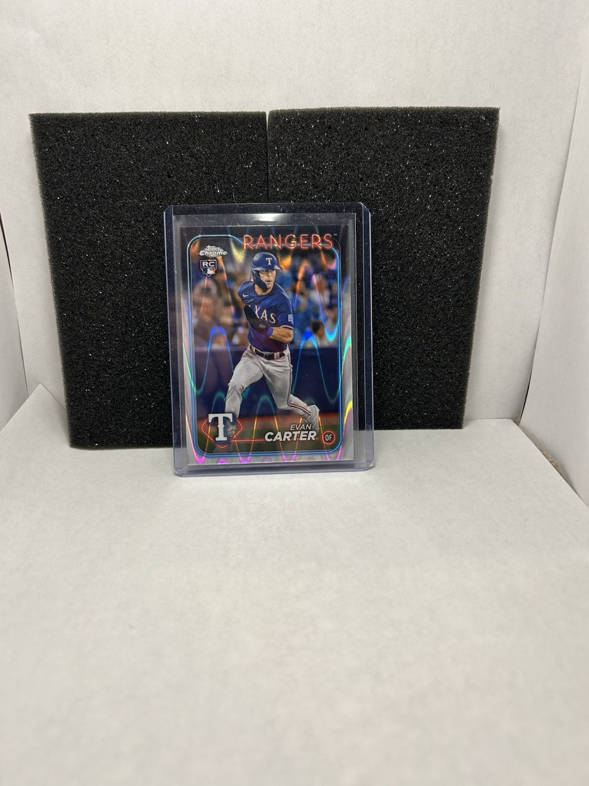 2024 Topps Chrome - Evan Carter #136 RayWave Refractor (RC)