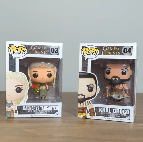 Funko Pop! Game of Thrones Daenerys #03 Khal Drogo #04 Figures Set