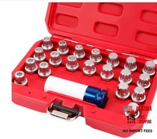 Set of 21, Wheel Lock Key Set, Anti-Theft Lock Lug Nut Screw Remover Wheel