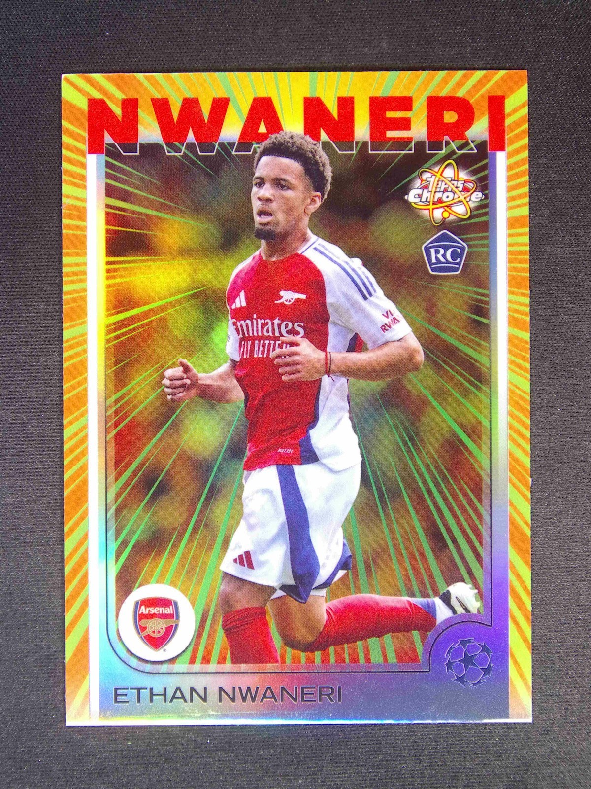 2024-25 Topps Chrome UEFA Ethan Nwaneri Radiating Rookies RC Rookie #RR-7