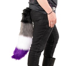 Pawstar Mini Pride Flag Canine Tail - furry partial fursuit costume cosplay