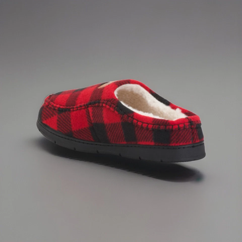 Zapatillas de mula de campamento resistentes al agua Coleman para hombre talla pequeña. Cuadros rojos. Nuevo Foto 2 de 4