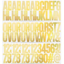 12 Sheets Letter Number Stickers, 3 Inch Vinyl Alphabet Sticker, Self-Adhesiv...