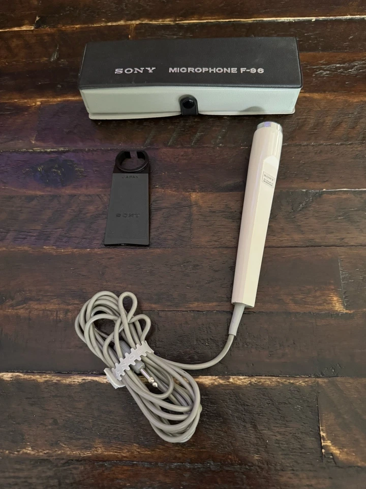 Sony F-96 Dynamic Microphone Stand with Case and Stand Perfect Condition Tested - Image 3 of 4