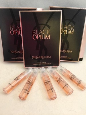 9x YSL Black Opium EDP Spray Vial Samples w/ Cards   Yves Saint Laurent Perfume