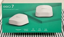 Amazon eero 7 Dual-Band Mesh Wi-Fi 7 System 2-Pack , Up to 2.5Gbps, 4,000 sq.ft