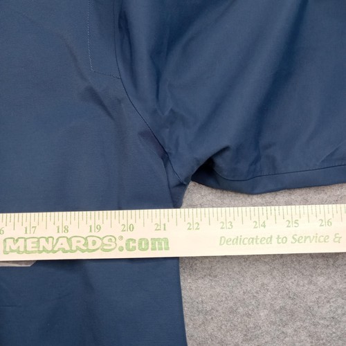 Eddie Bauer Coat Womens TXL Blue Parka Hooded Canvas Lined Pockets Outdoor Rain - Picture 7 of 9