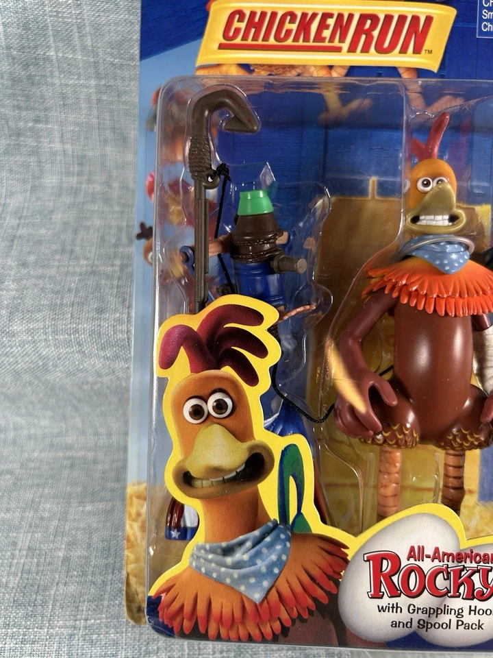 Y2K Playmate Chicken Run All-American Rocky с Крючком для Захвата и Катушкой Упаковка Новая - Изображение 3 из 4