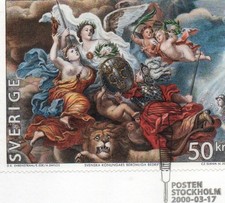 Sweden-2000 Slania engraved  1000th stamp  on clean large FDC