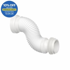 Flexible Toilet Pan Waste Connector 230-550mm Extendable Flex White Bathroom