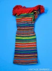 Vintage Barbie Doll Fashion PAK Striped Knit Dress Excellent ~ 1960's