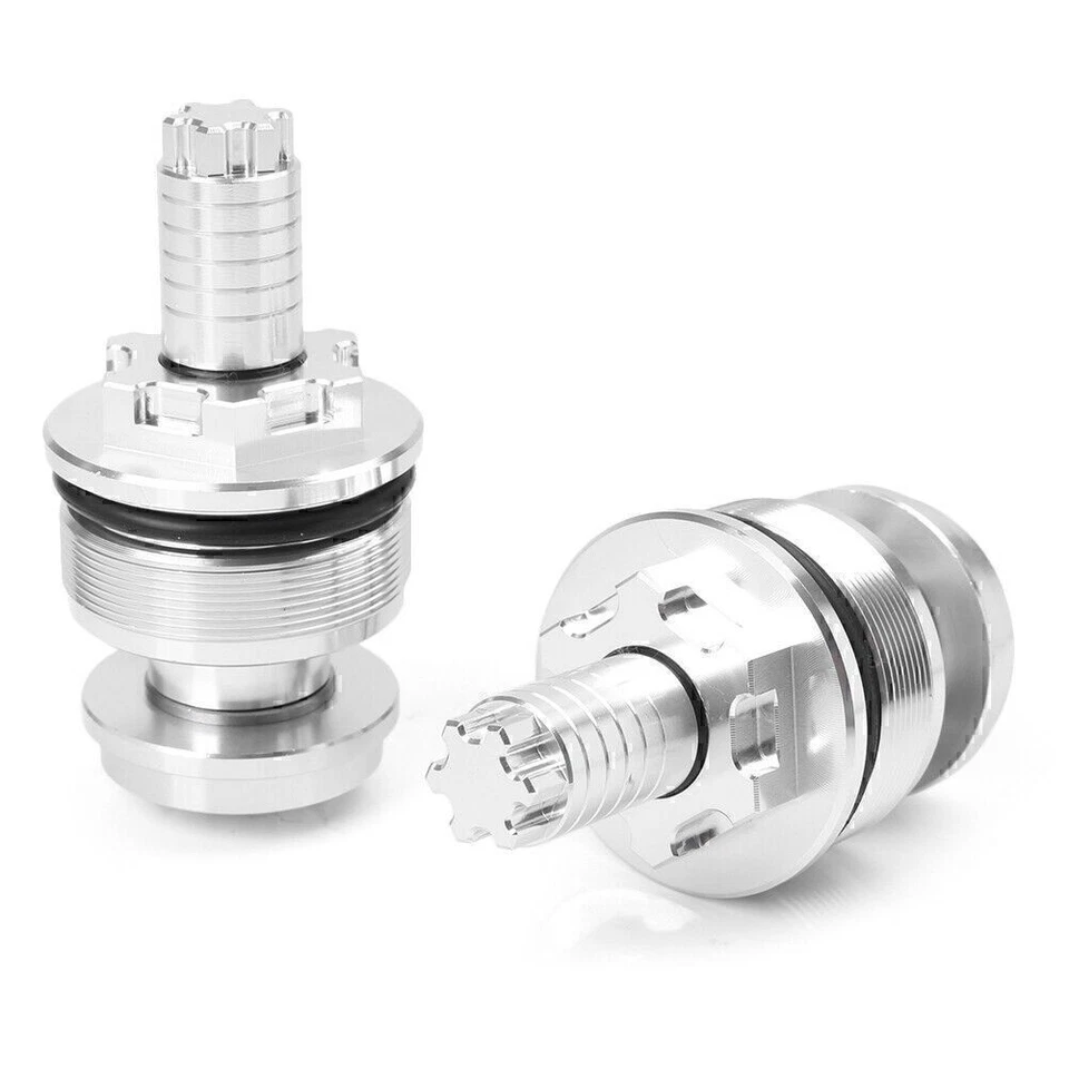 Tapa de tornillo para amortiguador de horquilla delantera para Yamaha YZF-R25/R3 plateada Foto 2 de 4