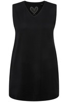 Ulla Popken Damen Basic V-Top T-Shirt Schwarz GrößE 46-48 EU