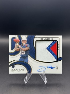 2024 Panini Immaculate Collection - Premium Patch Rookie Auto Joe Milton /99