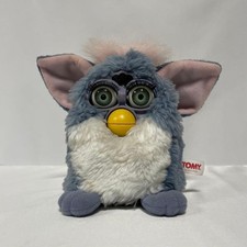 TOMY Furby 1998 Elephant Blue Grey Pink Green Eyes Vintage Toy Parts Junk