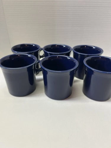 Fiesta Cobalt Mug 10 oz Blue Ring Handle Cup Homer Laughlin HLC Fiestaware Set 6