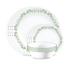 Indigo Speckle 12-Piece Glass Dinnerware Set (Service for 4)