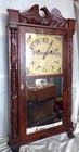 Nicely Carved Silas Hoadley Upside Down Movement Clock, 30 Hour T&S, Runs!