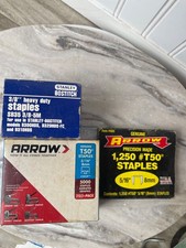 Arrow T50 Staples 5/16" Stanley Bostitch 3/8" Heavy Duty Lot of 3