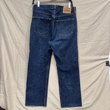 Vintage Levi s 501XX button dark wash jeans Size 33 fits 32x30 USA 90s 1998