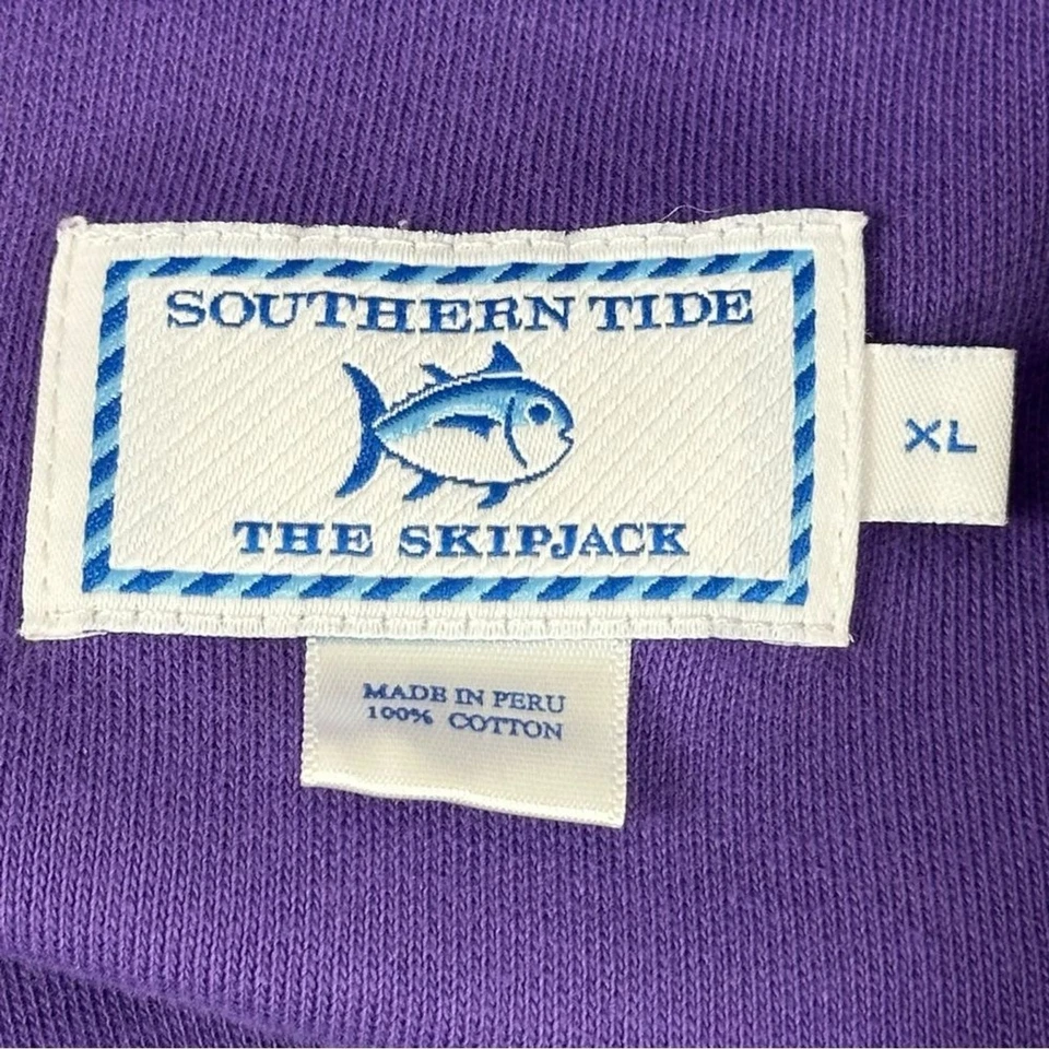 Southern Tide The Skipjack Púrpura Clemson Tigers Cuarto Colegial Cremallera Talla XL Foto 4 de 4