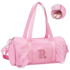 Personalized Ballet Bag for Girls 4-6, Kids Dance Bag with Shoe Compartment