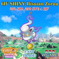 POKEMON 6IV SHINY Hisuian Zorua EVS SCARLET and VIOLET Online delivery ENG