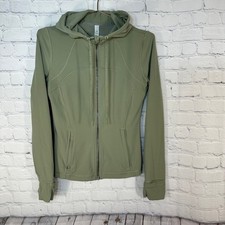 Lululemon Hooded Define Jacket Size 6 Olive Green Luon Full Zip Yoga Hoodie