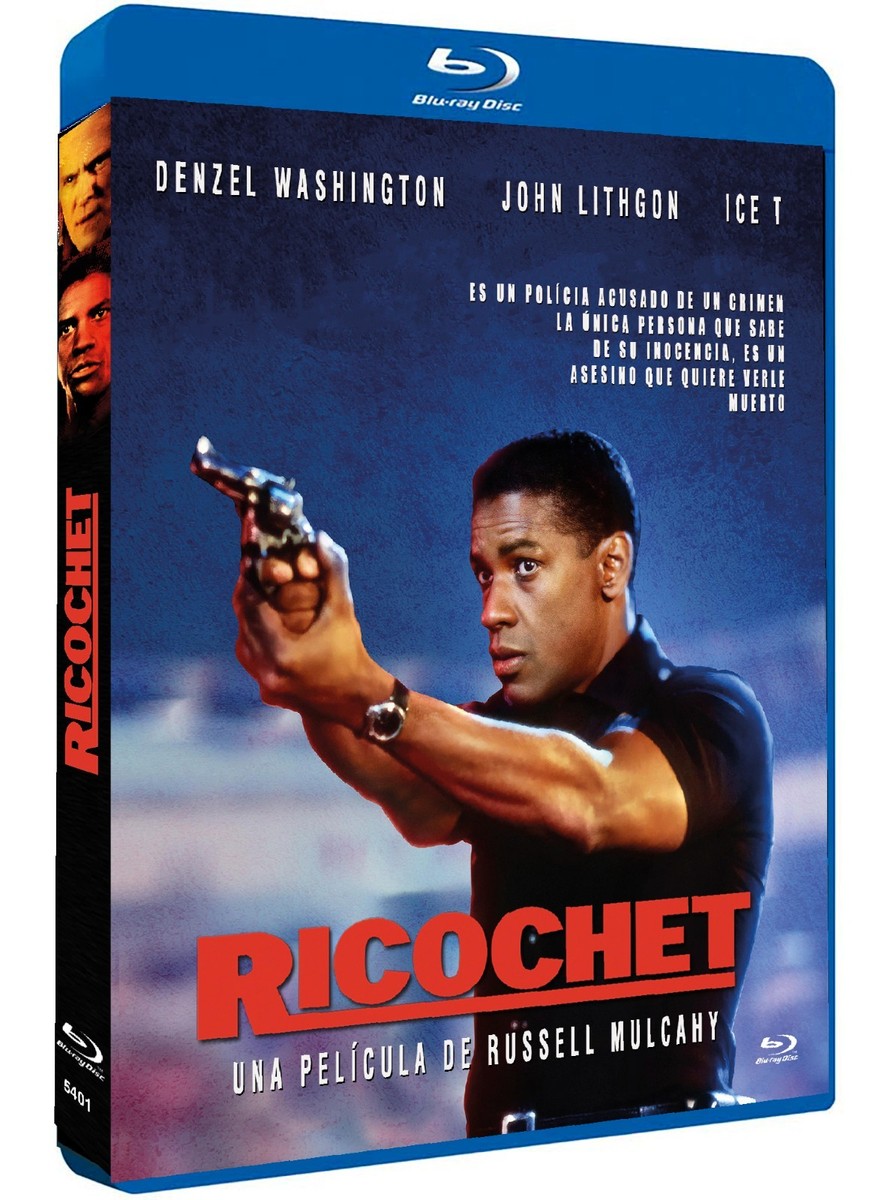 RICOCHET (1991) Blu-Ray Steelbook NEW (Spanish Package/English