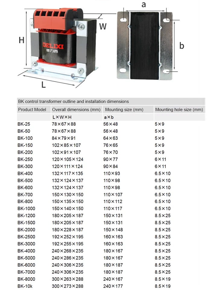 Control Transformer 25W-1000W Copper Coil Input 220V 380V/Output 36V 24V 12V 6V - Image 4 of 4