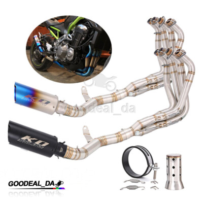 For Kawasaki Z900 2017-2024 Full System Exhaust Header Link Pipe Slip On Muffler